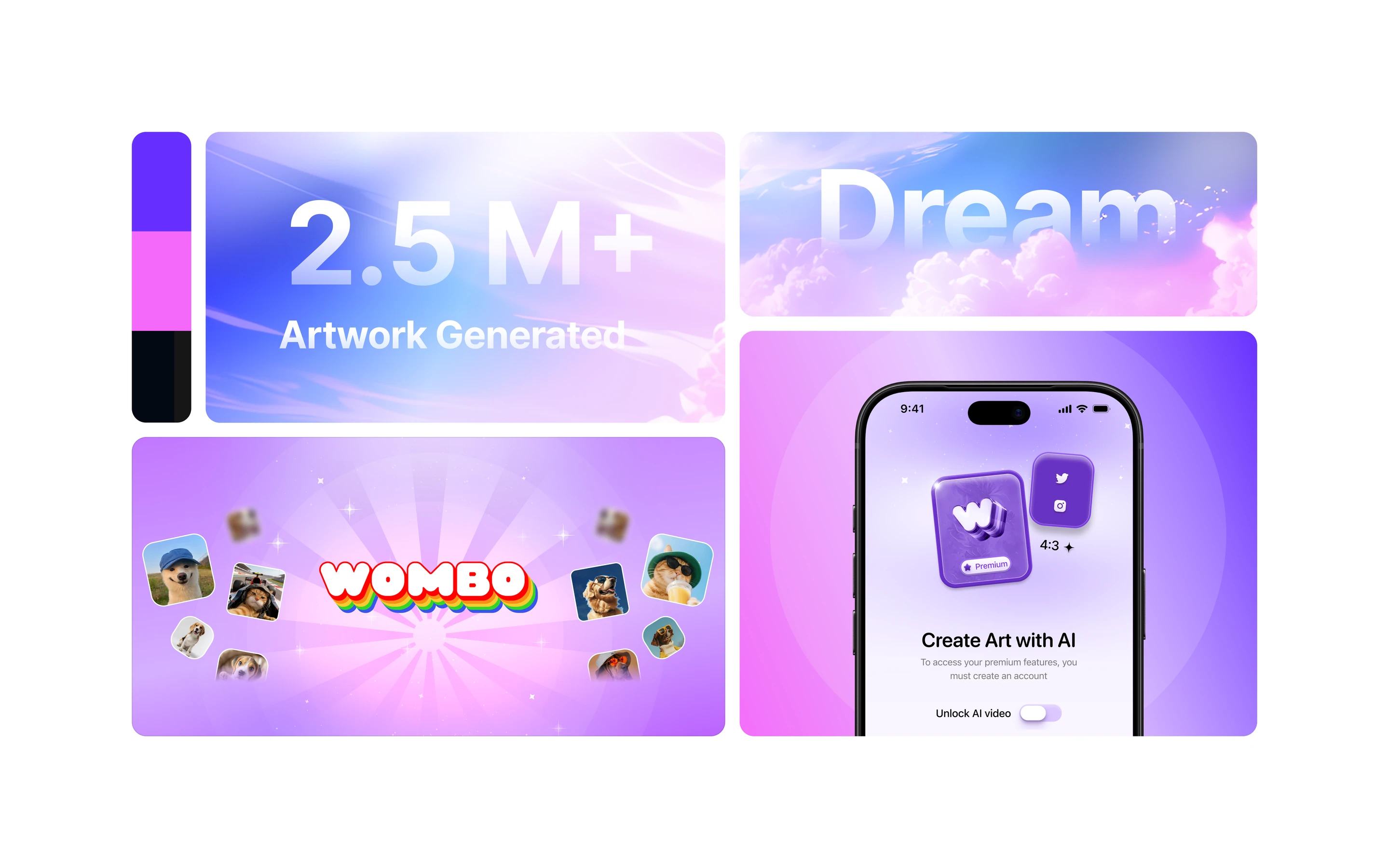 WOMBO Dream mobile app, brand (16:9)